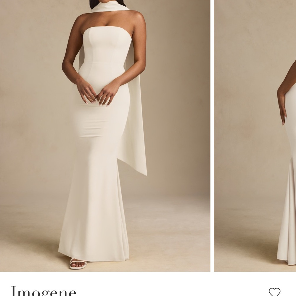 Oh Polly Cream Strapless Dress | Imogene | Ivory